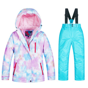 <span class=keywords><strong>Combinaison</strong></span> <span class=keywords><strong>de</strong></span> <span class=keywords><strong>ski</strong></span> d'hiver à capuche épaisse pour garçons et filles, imperméable et antibactérienne - Product Image 2