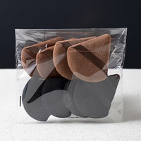 Ensemble de houppettes de maquillage en velours de coton moelleux, portables, multicolores, avec logo personnalisé, de haute qualité, pour poudre libre