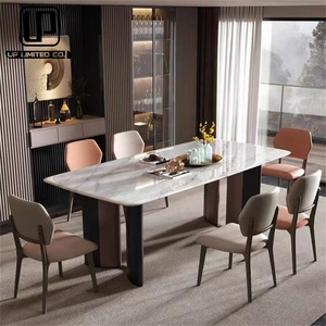 Juego de Mesa de Comedor Moderno Minimalista Nórdico de Mármol de Alta Calidad, 8 Plazas, Venta Directa de Fábrica - Product Image 4