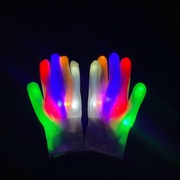 Juguetes Promocionales, Guantes LED Brillantes, Accesorio Mágico con Luces Intermitentes para los Dedos, para Halloween, Navidad, Año Nuevo, Accesorios de Baile, Ambiente Festivo