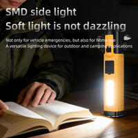 Linterna LED COB Recargable Súper Brillante con Lente Fresnel de Enfoque Ajustable, Cuerpo de ABS, Carga USB