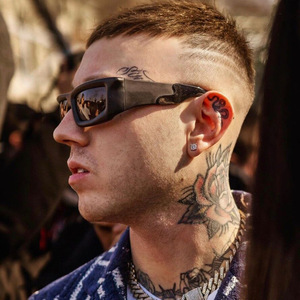 Lunettes de soleil Hip Hop UV400, style rectangulaire tendance, haute qualité, pour sports de plein air - Product Image 2
