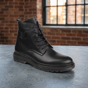 Botas Chelsea de Tobillo con Cordones para Hombre 1034, de Cuero Genuino, Impermeables, Antideslizantes, Calzado Casual para Caminar en Otoño e Invierno - Product Image 3