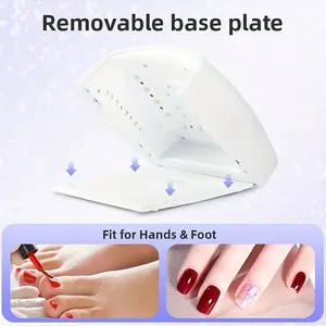66W Rechargeable UV LED Nail <b>Lamp</b> <b>with</b> LCD Screen & 4 <b>Timer</b> Settings - Professional Manicure Tools for Home & Salon Use - Product Image 5