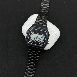 F91W นาฬิกาดิจิตอลแนวสปอร์ตสำหรับผู้ชายแบบย้อนยุคสายสเตนเลสสตีลอัลลอยด์สำหรับผู้ชายและผู้หญิง - Product Image 3