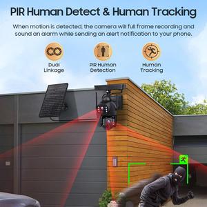 Ubox 6MP AOV IP67 Waterproof Smart Dual Lens CMOS PIR Human Motion Tracking 4G Wifi Home Security Network Solar IP <b>Camera</b> - Product Image 3