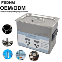 3,2L Digitaler Beheizter Ultraschallreiniger aus Edelstahl, Ultraschallbad für Zahnmedizin & Labor, Ultraschall-Waschmaschine mit Timer