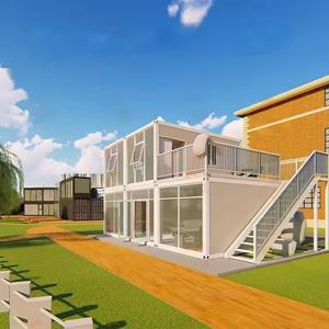 Prefabricated Modular Sandwich Panel Steel Luxury Container <b>House</b> Economical Temporary Site Office - Product Image 2