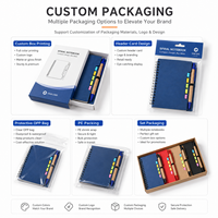 Carnet en carton personnalisé avec logo pour bureau et salle de classe, avec stylo inclus, carnet à spirale multicolore imprimé avec logo promotionnel et stylo