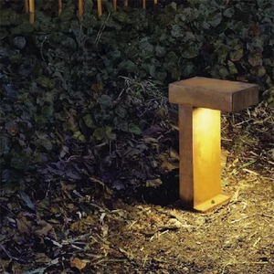 Balizas LED Modernas Cuadradas de Metal Oxidado, Caja de Luz de Acero Corten para Iluminación de Caminos - Product Image 5