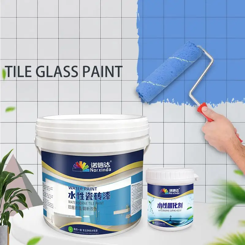 उच्च आसंजन पानी-आधारित टाइल पेंट नवीकरण रंग बदलने गिलास पेंट जलजनित दीवार नवीकरण घरेलू पेंट