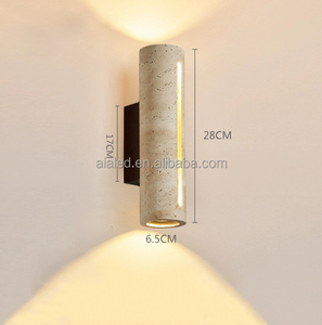 Lámpara de Pared Interior de Travertino de Piedra Natural Amarilla, Aplique de Pared LED Minimalista, Iluminación para Proyectos de Hoteles y Villas de Cinco Estrellas - Product Image 6