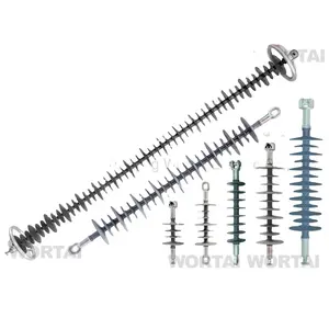 O isolador composto do polímero do tipo de tensão wortaz 66kv 70kn com o fornecedor de encaixe de extremidade oval do olho