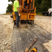 Tapis de protection du sol en polyéthylène de 10 mm pour l'accès des véhicules de chantier et le développement des zones humides