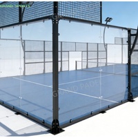 Cancha de Pádel Panorámica OEM/ODM para Uso Deportivo, Personalizable con Logotipo, Tamaño y Color, Césped Artificial de 12 mm, Cancha de Pádel de Acero y Vidrio