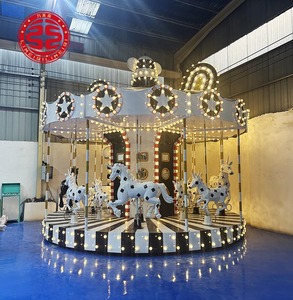 Luxe manèges carnaval parc D'attractions animaux carrousel joyeux aller rond carrousel cheval 16 sièges carrousel cheval à <span class=keywords><strong>vendre</strong></span> - Product Image 6