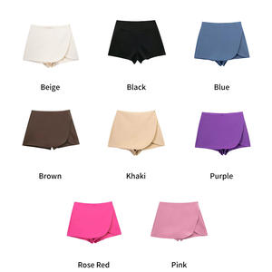 Fashion Summer Women's Multi-color High Waist Skirt Pants Solid Pattern Slim-Fit Loose Breathable A-Line Casual Skirts <strong>Shorts</strong> - Product Image 4