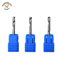 Warrior's Spiral Cutter Router Bit 3.175/4/6/8mm 1 Flûte CNC End Mill Fraise Personnalisée OEM Acier Aluminium Routeur Bits