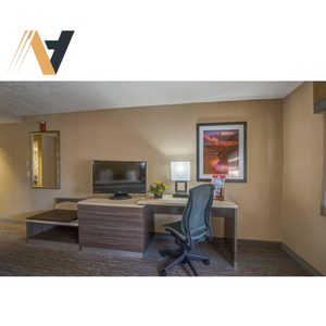 Bureau élégant avec dosseret meubles de chambre à coucher Best Western-MDF LPL Look propre meubles d'hôtel-meubles personnalisés Vietnam - Product Image 2