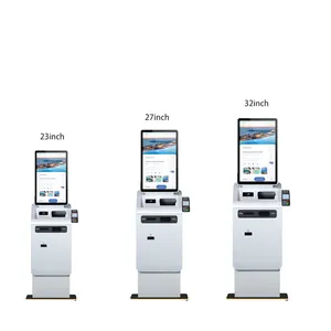 Market Kiosk Crtly Self Service Queue Paiement Cheque Reader Deposit Kiosk Automatic Cash Bill Payment Machine Currency Exchange Machine