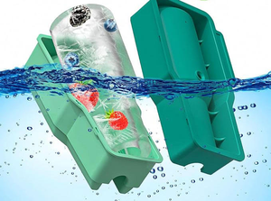 Bac à glaçons en silicone sans BPA, flexible et anti-déversement, idéal pour les boissons fraîches et le café glacé toute la journée - Vert - Product Image 2