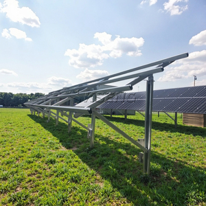 Supports de montage en aluminium à installation facile, structure de support au sol pour panneaux solaires photovoltaïques, systèmes de fixation <span class=keywords><strong>sur</strong></span> <span class=keywords><strong>poteau</strong></span> pour panneaux solaires 60m/s - Product Image 2