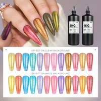Gel à ongles professionnel 1 kg, directement de l'usine, sans HEMA, sans TPO, haute brillance, vernis UV LED, personnalisation de la marque