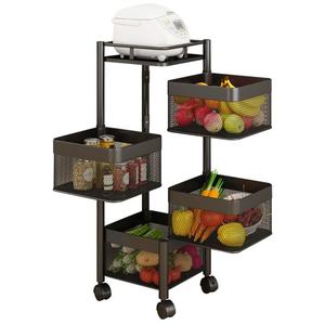 Étagère rotative multi-niveaux Cedar Space pour la <span class=keywords><strong>cuisine</strong></span> – Support de <span class=keywords><strong>rangement</strong></span> pour produits frais – Solution de <span class=keywords><strong>rangement</strong></span> mobile pour <span class=keywords><strong>cuisine</strong></span> - Product Image 6
