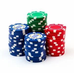 热销定制设计彭定康扑克筹码赌场陶瓷扑克套装赌博