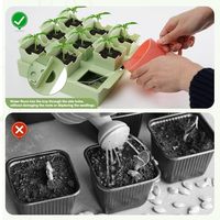 Kit de germination réutilisable extra-épais de 9 cellules profondes de 2.3 pouces pour l'intérieur, l'extérieur et la serre.