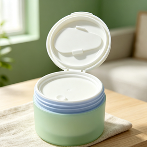 Pot en PP givré personnalisé de 50/100/200 ml, à double paroi et à large ouverture, pour crème cosmétique, crème pour le visage, gommage corporel - Product Image 5