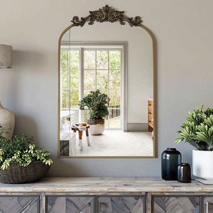 Large Gothic Arched Door Metal Framed Garden Wall <strong>Mirror</strong> Classic Vintage Rustic for Home Hotel Retro Modern Luxury Glass <strong>Mirror</strong> - Product Image 2