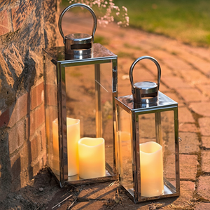 Handmade Moroccan style stainless steel <b>lantern</b> <b>candle</b> holder for exotic bohemian decor bedroom and special occasions - Product Image 1