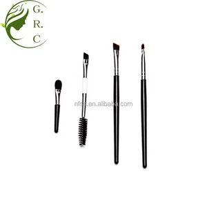 Private Logo Oblique Honey Short Flat Oval Lip Eye Brow Shadow Concealer Brushes Makeup 10Cm Essence Eyebrow Brush With Gloss