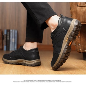 Zapatos Deportivos de Moda para Hombre, con Cordones, Plataforma Antideslizante, Suela de Goma, de Piel Sintética, Transpirables, Impermeables, para Primavera y Otoño - Product Image 4