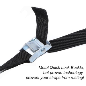 <span class=keywords><strong>Sangles</strong></span> <span class=keywords><strong>de</strong></span> fixation courtes avec verrouillage par <span class=keywords><strong>serrage</strong></span> pour voiture, petit vélo, moto, bagages, camping - Product Image 4
