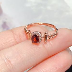 S925 Sterling Silber Edelsteinring mit Natürlichem Rubin für Hochzeiten und Feiern - Product Image 5