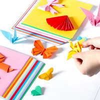 100 feuilles/sac 10 couleurs 70gsm 80gsm carré papier coloré fait à la main bricolage artisanat Papel Origami