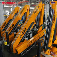 Grue à flèche articulée hydraulique de 2 tonnes, petite grue à bras pliable montée sur camion avec certificat CE