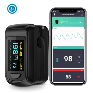 Oksimeter genggam digital kesehatan keluarga, oksimeter jari pintar Spo2