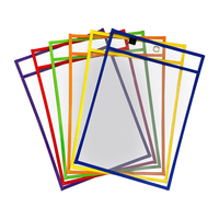 Vente en gros de pochettes effaçables à sec pochettes effaçables à sec en plastique transparent sac de rangement de fichiers en PVC transparent pochette étanche pour documents