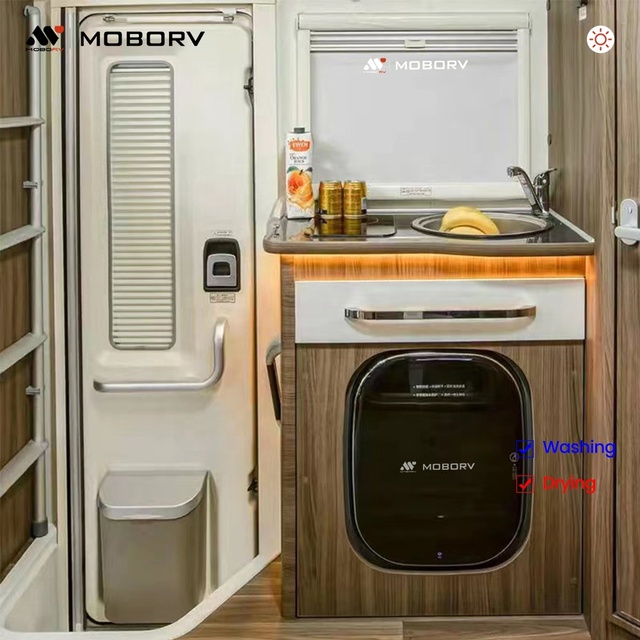 MOBORV MOTORHOME RV APPLIANCE ACCESSORY Automatic Mini Wall-Mounted Front Load Washing Machine Dryer Combo  CCC Certified