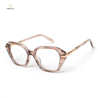 Gafas con Filtro de Luz Azul Estilo Vintage con Logotipo Personalizado, Monturas de Gafas Ópticas Únicas Extra Grandes