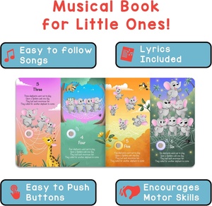Chiffres, couleurs et formes 28 rimes populaires pour <span class=keywords><strong>apprendre</strong></span> <span class=keywords><strong>à</strong></span> <span class=keywords><strong>compter</strong></span> Livres musicaux pour tout-petits Livre musical <span class=keywords><strong>à</strong></span> 28 boutons - Product Image 4