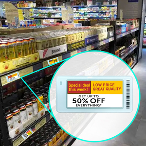 ป้ายราคาอิเล็กทรอนิกส์แบบดิจิทัล E Ink ขนาดหน้าจอ 2.66 นิ้ว สำหรับซูเปอร์มาร์เก็ต ระบบคลาวด์ Ble 5.0 พร้อมจอแสดงผล Epaper และ NFC ESL - Product Image 5