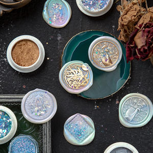 Timbre or poudre pâte paillettes perle poudre colorant aurora poudre bricolage timbre en relief, fabricant de perles de cire en gros - Product Image 5