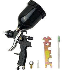 Kit de <span class=keywords><strong>pistolet</strong></span> à <span class=keywords><strong>peinture</strong></span> HVLP noir, buse de 1,4 mm, alimentation par gravité, pulvérisateur de <span class=keywords><strong>peinture</strong></span> à air pour automobile, <span class=keywords><strong>pistolet</strong></span> à <span class=keywords><strong>peinture</strong></span> professionnel - Product Image 4