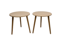 Mini meuble de salon pour la maison vente en gros Table d'appoint ronde Table basse en bambou