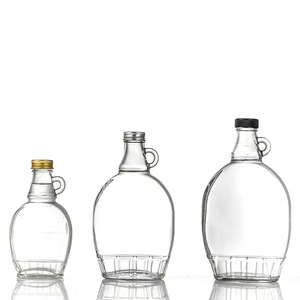 Bouteille en <span class=keywords><strong>verre</strong></span> vide de 150 ml, 250 ml, 375 ml, 500 ml pour sirop contre la toux sèche, sirop d'érable royal, avec couvercle en <span class=keywords><strong>plastique</strong></span> - Product Image 2