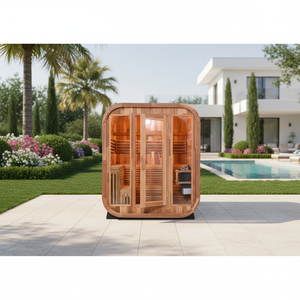 Hot Sell Outdoor Modern Square Red Cedar Eco-Friendly Commercial <b>Sauna</b> Room Stove 4-6 People Wet <b>Steam</b> <b>Sauna</b> - Product Image 1